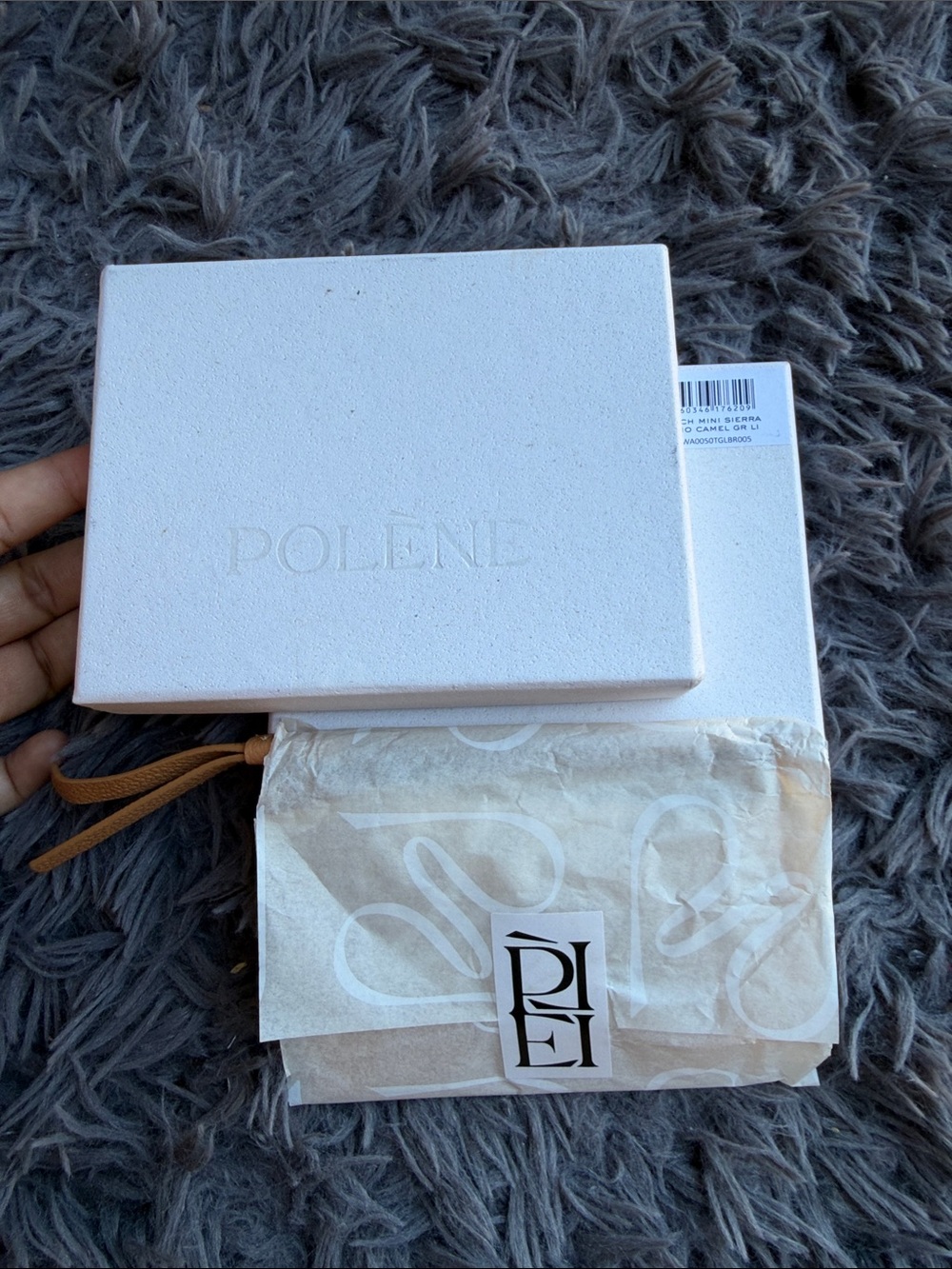 Polene Tan and Cream Leather Zip Card Holder - Picture 7 of 7